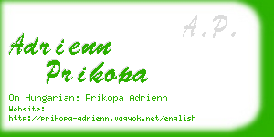 adrienn prikopa business card